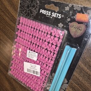 Pink and Blue Letter Press Set for Baking & Crafting